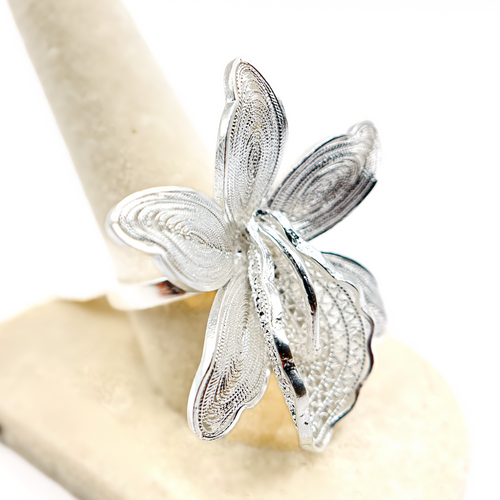 Anillo Orquídea de Filigrana